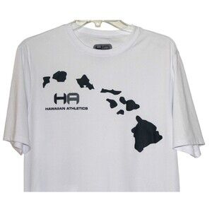 HA Hawaiian Athletics Sun Protection T Shirt Mens Small White